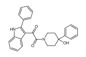 1-(Oxo(2-phenyl-1H-indol-3-yl)acetyl)-4-phenyl-4-piperidinol Structure