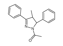 1-[(3S,4R)-4-methyl-3,5-diphenyl-3,4-dihydropyrazol-2-yl]ethanone结构式