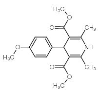 4-(4-甲氧基苯基)-2,6-二甲基-1,4-二氢吡啶-3,5-二羧酸二甲酯结构式