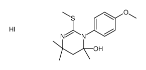 3-(4-methoxyphenyl)-4,6,6-trimethyl-2-methylsulfanyl-5H-pyrimidin-4-ol,hydroiodide Structure