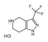 3-(Trifluoromethyl)-4,5,6,7-tetrahydro-1H-pyrazolo[4,3-c]pyridine hydrochloride Structure