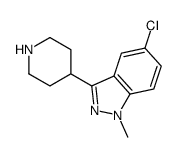 1H-INDAZOLE, 5-CHLORO-1-METHYL-3-(4-PIPERIDINYL)- Structure