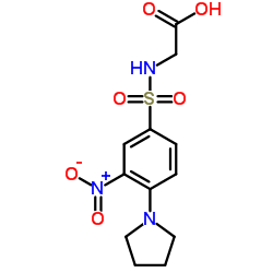 [[(3-NITRO-4-PYRROLIDIN-1-YLPHENYL)SULFONYL]AMINO]ACETIC ACID structure