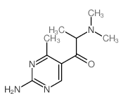 1-Propanone,1-(2-amino-4-methyl-5-pyrimidinyl)-2-(dimethylamino)- structure