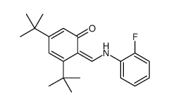 3,5-ditert-butyl-6-[(2-fluoroanilino)methylidene]cyclohexa-2,4-dien-1-one Structure