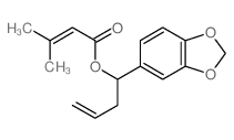 1-benzo[1,3]dioxol-5-ylbut-3-enyl 3-methylbut-2-enoate Structure