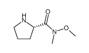2-Pyrrolidinecarboxamide,N-methoxy-N-methyl-,(2S)-(9CI)结构式