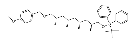tert-butyl(((2S,4R,6S,8S)-9-((4-methoxybenzyl)oxy)-2,4,6,8-tetramethylnonyl)oxy)diphenylsilane结构式