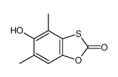 1,3-Benzoxathiol-2-one, 4,6-dimethyl-5-hydroxy-,结构式