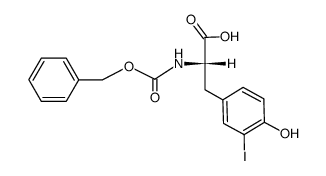 3-Iodo-N-[(benzyloxy)carbonyl]-L-tyrosine结构式