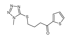 4-(1-methyltetrazol-5-yl)sulfanyl-1-thiophen-2-ylbutan-1-one Structure