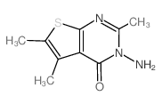 3-氨基-2,5,6-三甲基-3H-噻吩并[2,3-d]嘧啶-4-酮结构式
