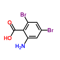 2-氨基-4,6-二溴苯甲酸结构式
