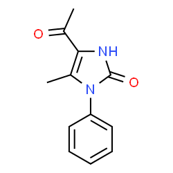 2H-Imidazol-2-one,4-acetyl-1,3-dihydro-5-methyl-1-phenyl-(9CI)结构式