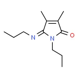 2H-Pyrrol-2-one,1,5-dihydro-3,4-dimethyl-1-propyl-5-(propylimino)-,(5E)-(9CI) Structure