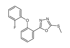 2-[2-(2-fluorophenoxy)phenyl]-5-methylsulfanyl-1,3,4-oxadiazole Structure