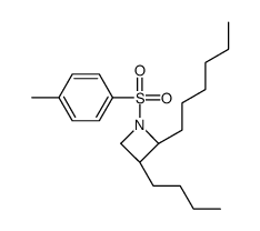 (2R,3S)-3-butyl-2-hexyl-1-(4-methylphenyl)sulfonylazetidine结构式