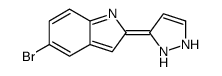 5-bromo-2-(1,2-dihydropyrazol-3-ylidene)indole结构式
