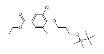 ethyl 4-[3-(tert-butyldimethylsilyloxy)propoxy]-3-chloro-5-fluorobenzoate结构式
