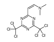 (E)-2-[4,6-Bis(trichloromethyl)-1,3,5-triazin-2-yl]-N,N-dimethyle thenamine结构式