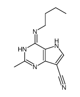 5H-Pyrrolo(3,2-d)pyrimidine-7-carbonitrile, 4-(butylamino)-2-methyl- Structure