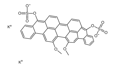 dipotassium 16,17-dimethoxyanthra[9,1,2-cde]benzo[rst]pentaphene-5,10-diyl bis(sulphate)结构式
