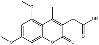 2-(5,7-dimethoxy-4-methyl-2-oxo-2H-chromen-3-yl)acetic acid结构式