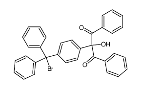 2-[4-(α-bromo-benzhydryl)-phenyl]-2-hydroxy-1,3-diphenyl-propane-1,3-dione Structure
