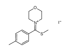 4-((methylthio)(p-tolyl)methylene)morpholin-4-ium iodide Structure