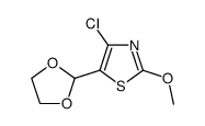 4-chloro-5-([1,3]dioxolan-2-yl)-2-methoxy-thiazole结构式