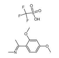 N-(2,4-dimethoxy-α-methylbenzylidene)methylammonium triflate结构式