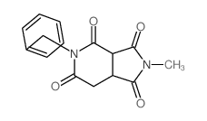 5-Benzyl-2-methyldihydro-1H-pyrrolo[3,4-c]pyridine-1,3,4,6(2H,3aH,5H)-tetrone Structure