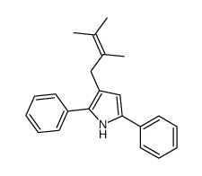 3-(2,3-dimethylbut-2-enyl)-2,5-diphenyl-1H-pyrrole结构式