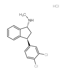 (1R,3s)-rel-3-(3,4-二氯苯基)-2,3-二氢-n-甲基-1H-茚-1-胺盐酸盐结构式