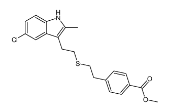 methyl 4-[2-[[2-(5-chloro-2-methyl-1H-indol-3-yl)ethyl]thio]ethyl]benzoate结构式