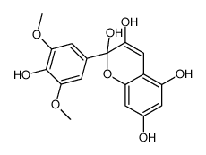 2-(4-hydroxy-3,5-dimethoxyphenyl)chromene-2,3,5,7-tetrol Structure