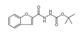 Hydrazinecarboxylic acid, 2-(2-benzofuranylcarbonyl)-, 1,1-dimethylethyl ester Structure