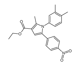 1-(3,4-Dimethyl-phenyl)-2-methyl-5-(4-nitro-phenyl)-1H-pyrrole-3-carboxylic acid ethyl ester Structure