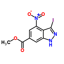 Methyl 3-iodo-4-nitro-1H-indazole-6-carboxylate picture