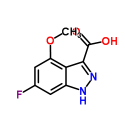 6-Fluoro-4-methoxy-1H-indazole-3-carboxylic acid结构式