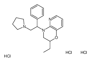 2-ethyl-4-(1-phenyl-2-pyrrolidin-1-ylethyl)-2,3-dihydropyrido[3,2-b][1,4]oxazine,trihydrochloride结构式