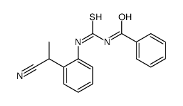 N-[[2-(1-cyanoethyl)phenyl]carbamothioyl]benzamide结构式