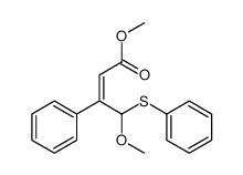 methyl 4-methoxy-3-phenyl-4-phenylsulfanylbut-2-enoate结构式