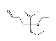 methyl 2,2-bis(ethylsulfanyl)-5-oxopentanoate Structure