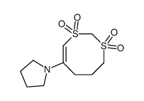 7-pyrrolidin-1-yl-5,6-dihydro-4H-1,3-dithiocine 1,1,3,3-tetraoxide结构式