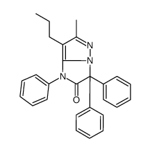 6-methyl-1,3,3-triphenyl-7-propylimidazo[1,2-b]pyrazol-2-one结构式