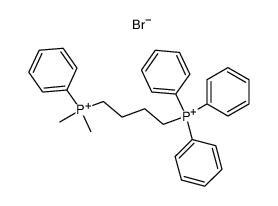 mono((4-(dimethyl(phenyl)phosphonio)butyl)triphenylphosphonium) monobromide结构式