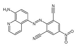 2-[(8-aminoquinolin-5-yl)diazenyl]-5-nitrobenzene-1,3-dicarbonitrile Structure