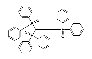 [diphenylphosphinothioyl(diphenylphosphoryl)methyl]-diphenyl-sulfanylidene-λ5-phosphane结构式