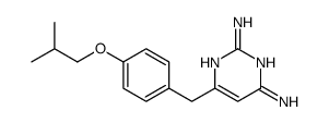 6-[[4-(2-methylpropoxy)phenyl]methyl]pyrimidine-2,4-diamine Structure
